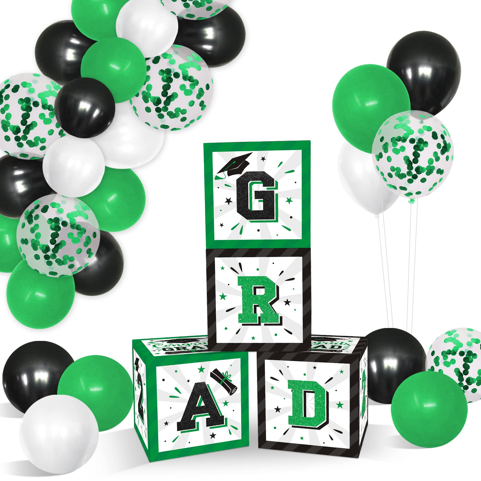 Buy 2022 Graduation Decorations Supplies Balloon Boxes Green Graduation