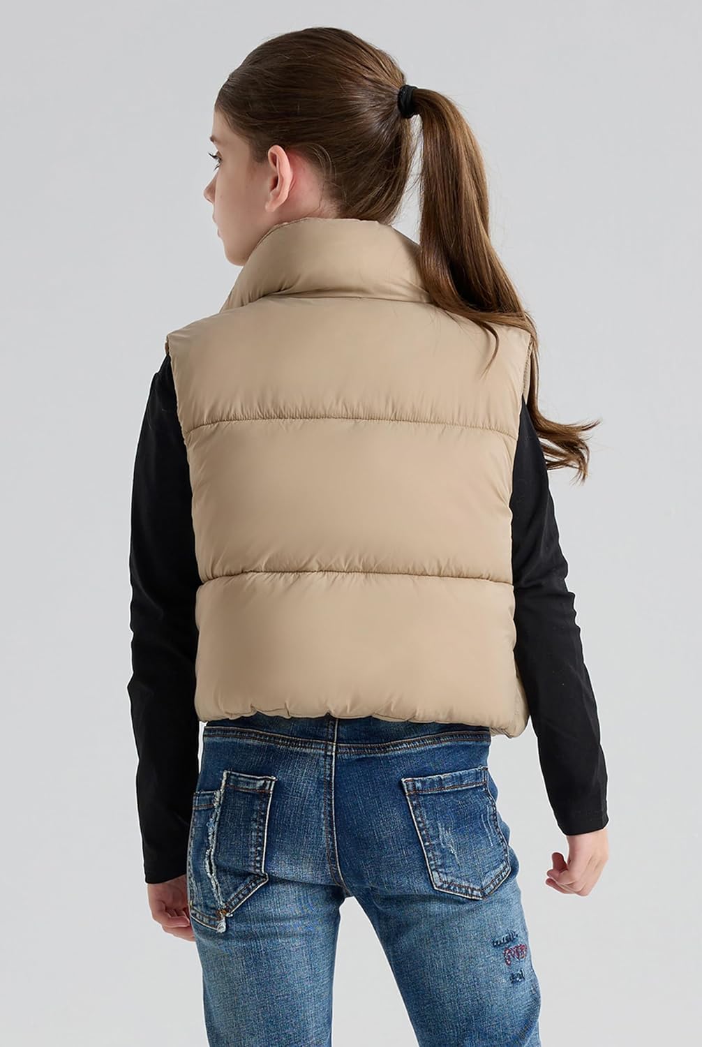 SOLOCOTE Girls Puffy Vest Coat Water-Resistant Warm Winter Sleeveless Kids Jacket for 4-14 Years - Image 2