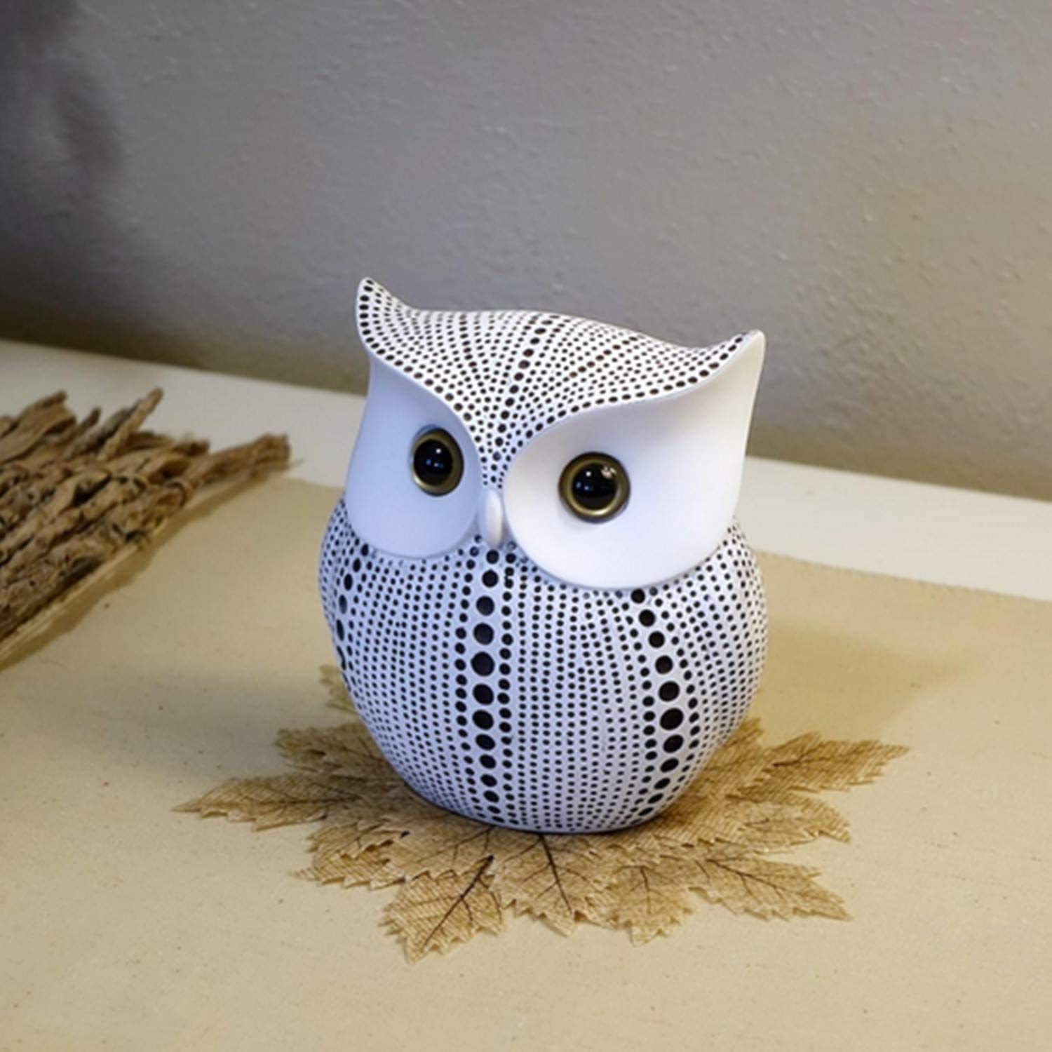 ARTISANS ALLEY Modern Classy Lucky Owl for Home Decor (Pack of 1, White)