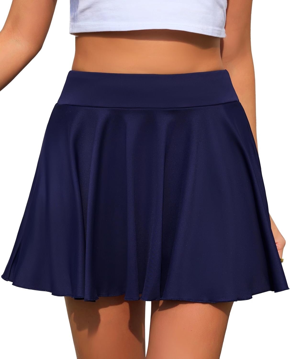 Vlazom Women's Tennis Skirt with Built-in Shorts High Waisted Pleated Skort,Athletic Golf Pickleball Workout Skirt S-XXL