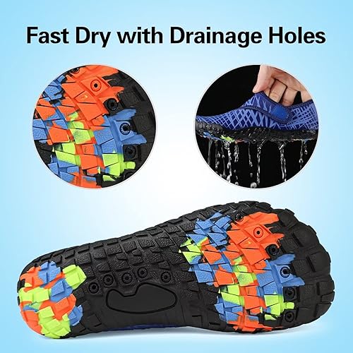 Miniatura 3 de Zapatos acuáticos para niños y niñas, suela ligera y cómoda, fácil de caminar, calzado acuático y deportivo antideslizante (tallas ToddlerLittle