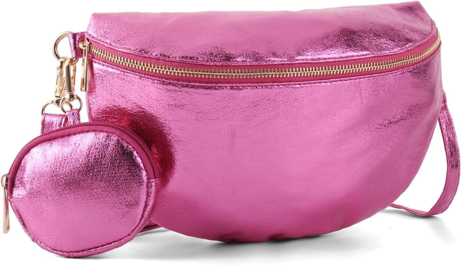 Large Fanny Pack Shoulder Bag for Women, Fanny Pack with Adjustable Strap, Fashion Shoulder Bag for Running, Hiking, Cycling, Gold, Classic — image 1