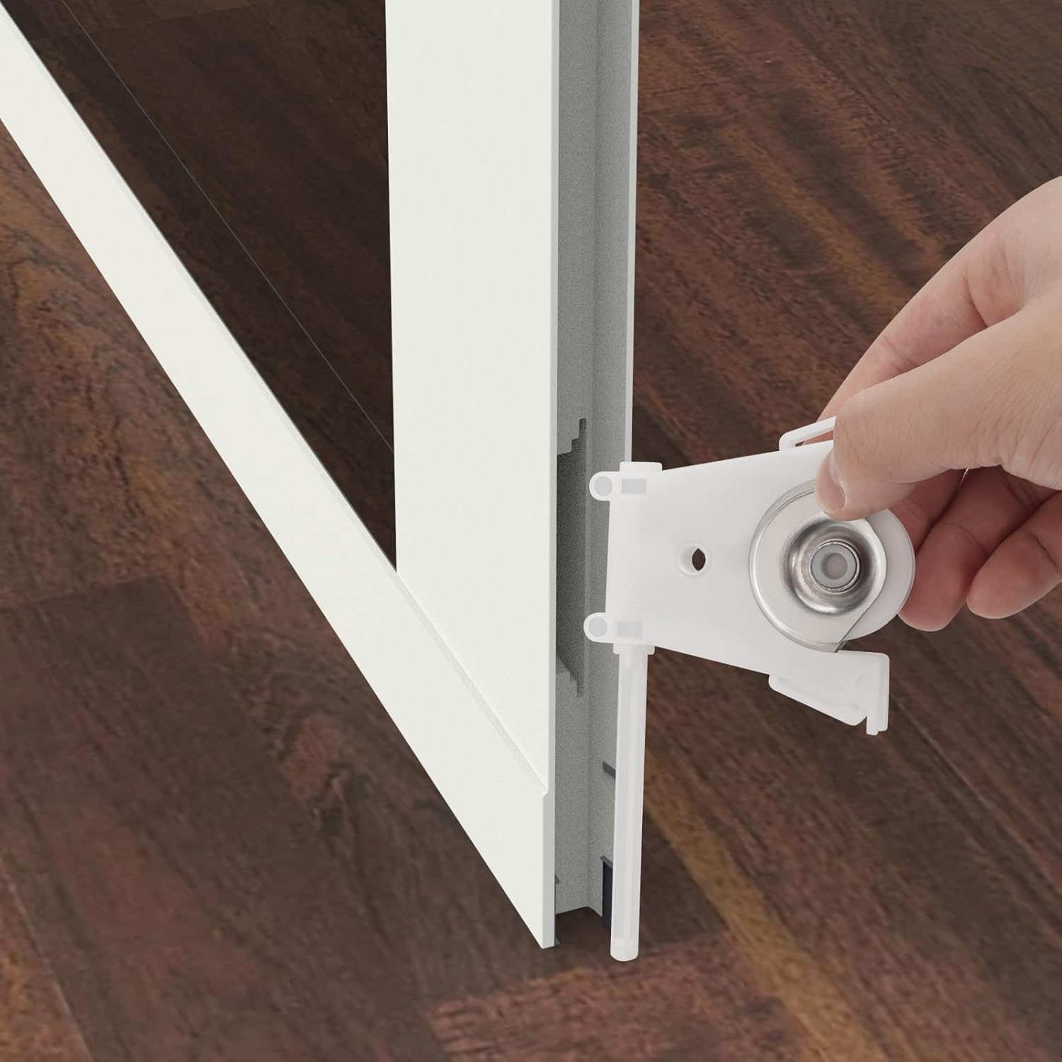 2 Pack Sliding Screen Door Lower Roller Assembly, Compatible with Andersen Part #1997310 (1991 to Present), Durable Wear-Resistant Wheels, Adjustable Vertical Height Wheels, Smooth Sliding, White