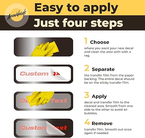 Miniatura 6 de Calcomanía de vinilo personalizada, diseño personalizado con tu propio nombre, duradero, resistente a la intemperie, ventana de coche, barco,