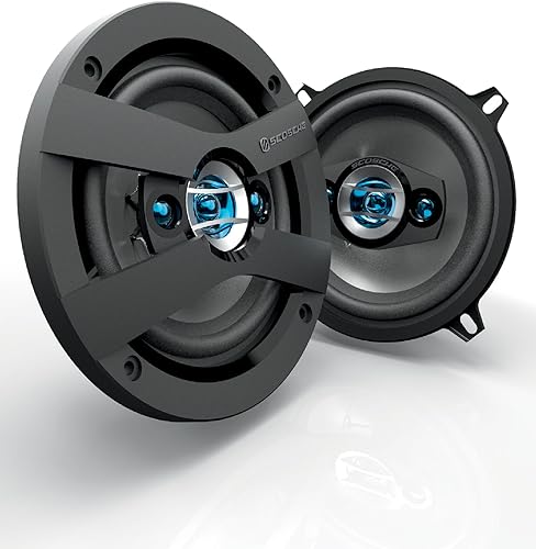 Scosche HD5254 Juego de altavoces HD de 4 vías de 5.25 pulgadas con pico de 160 vatios40 vatios RMS por altavoz