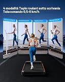Abonow Laufband für Zuhause mit Steigung, Walking Pad mit 8% Steigung, extra leise，Schreibtisch- Laufband bis 100 kg，Geschwindigkeit 1–6 km/h, ideal für Home & Büro, inkl. Fernbedienung - 2