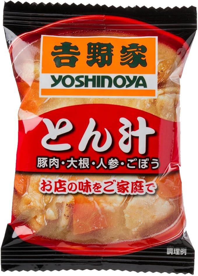 Amazon 吉野家 フリーズドライとん汁 袋セット お湯を注ぐだけ 吉野家 味噌汁 通販