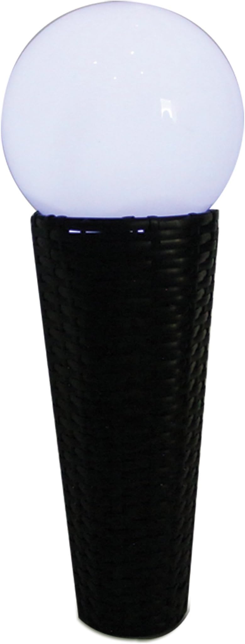 Short Mounted Sphere Rattan Light