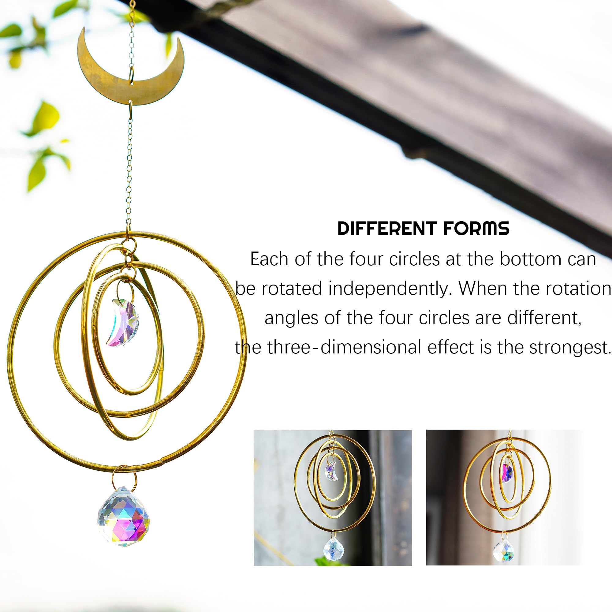 H&D HYALINE & DORA Lot De 3 Attrape-soleil à Suspendre Avec