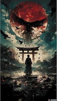 512 STORE Japon Samuray Karanl k G  Duvar Poster, vr353254324fds