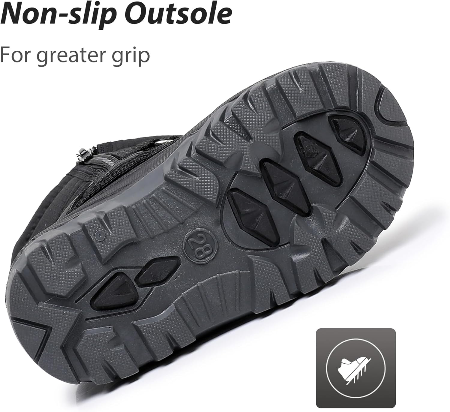 Ahannie Kids Boys Girls Winter Snow Boots Waterproof Anti-Slip Warm Outdoor Shoes (Toddler/Little Kid)