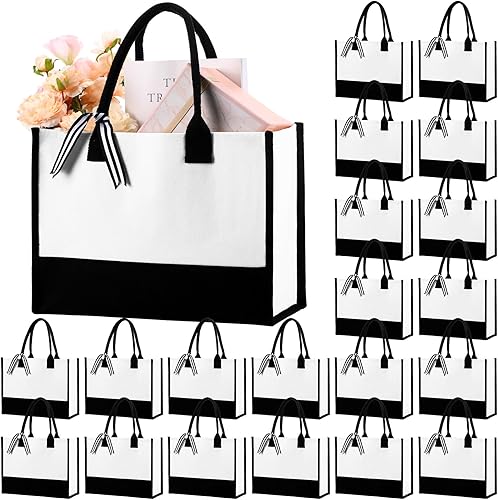 20 bolsas de playa de lona, regalos inspiradores, regalo de aliento para novia, dama de honor, hija, Blanco puro