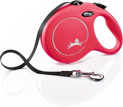 flexi® Classic L Cinta 8 m roja, correa extensible para perros hasta máx. 50 kg