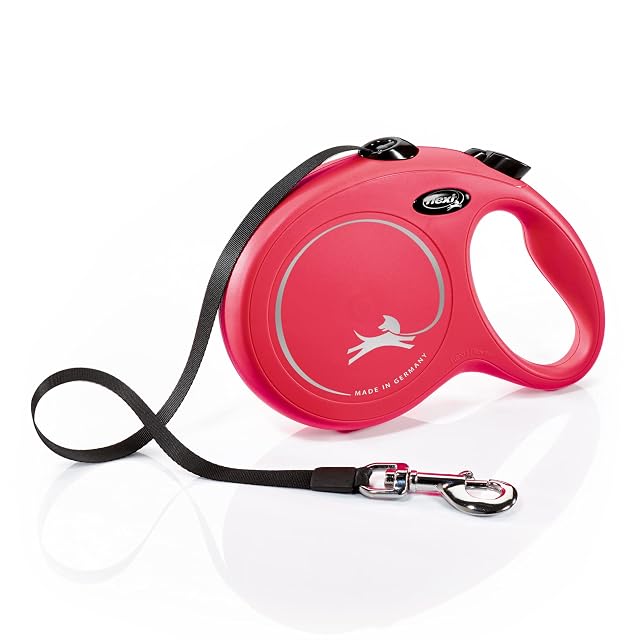 Flexi® Classic L Cinta 8 m roja, Correa Extensible para Perros hasta máx. 50 kg