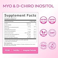 Vista 6 de Gynable Pregina Myo-inositol & D-Chiro Inositol en polvo para mujer, apoyo de la fertilidad del SOP, equilibrio hormonal, ciclos regulares, ácido