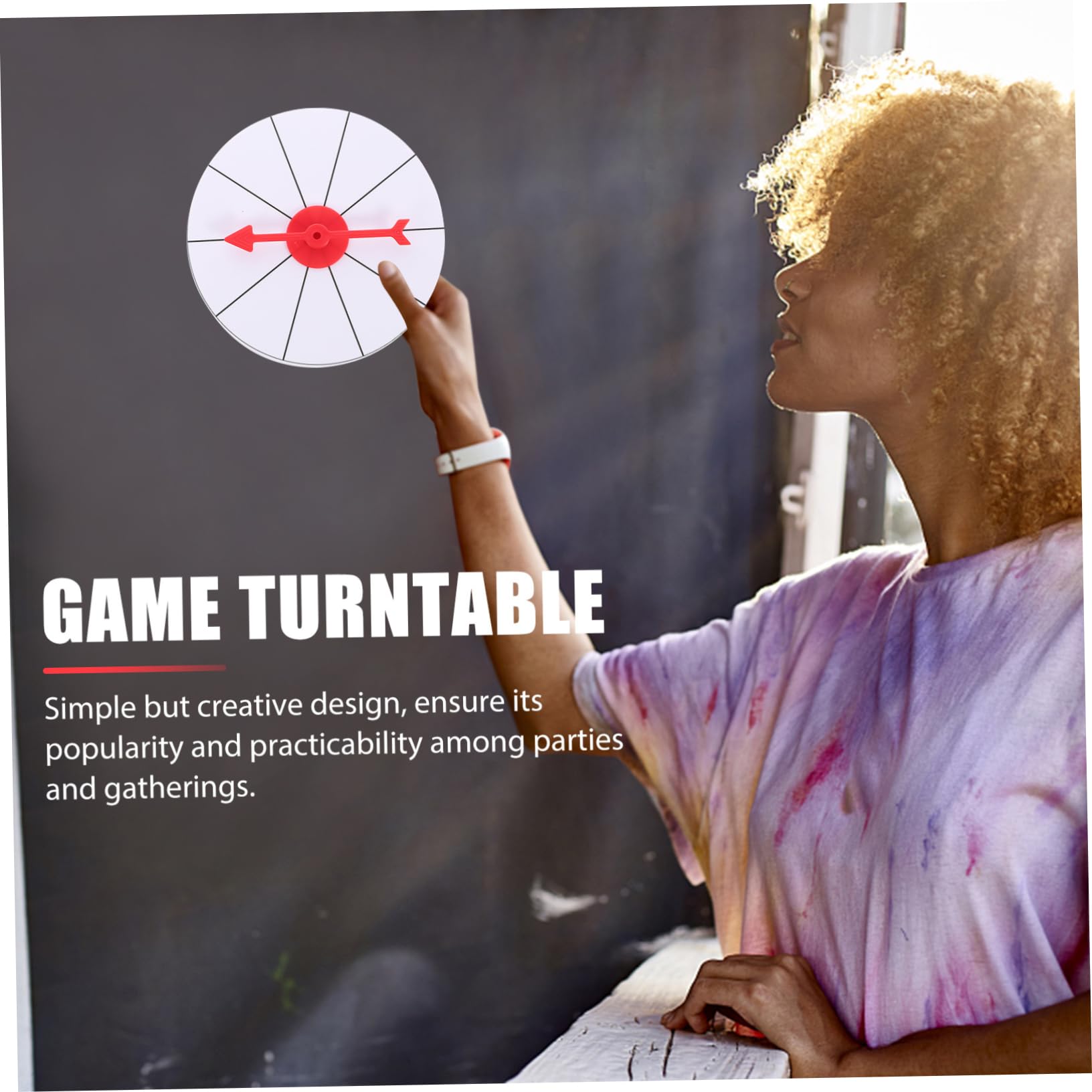 MOLUCKFU 2 Pcs Large Game Prize Wheel Blank Board for Prizes Teaching Activities Prop