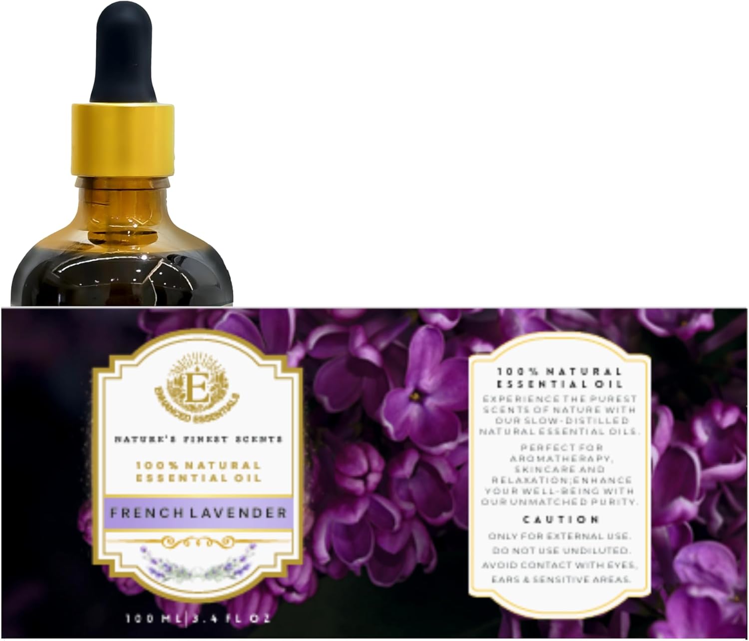 Luxurious French Lavender Essential Oil by Enhanced Essentials|with Glass Dropper|Slow Distilled & Pure| for Home,Diffusers,Skin Care,Aromatherapy,Massage,Soap & Candle Making|3.38 fl oz (100 ml) - Image 9