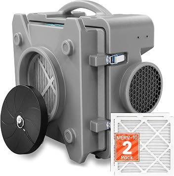 CADPXS Shield-550 Air Scrubber Grey and 2 Pack MERV-10 Filters Bundle