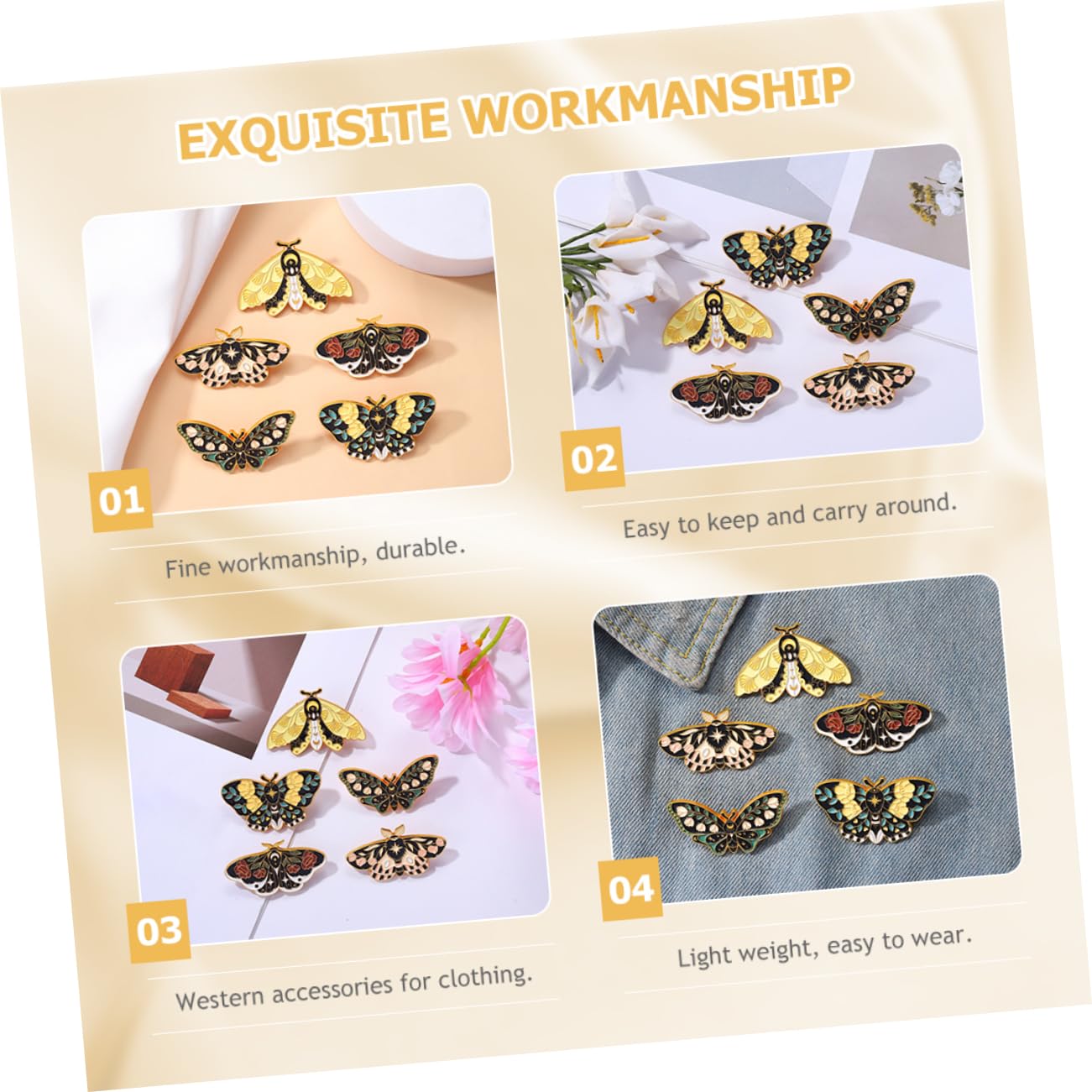 SHERCHPRY 25stücke Teiliges Set Von Bunten Schmetterlings-emaillestiften Für Damen Retro-insekten-anstecker Für Kleidung Taschen Und Accessoires Charmante Broschen Für Kreative