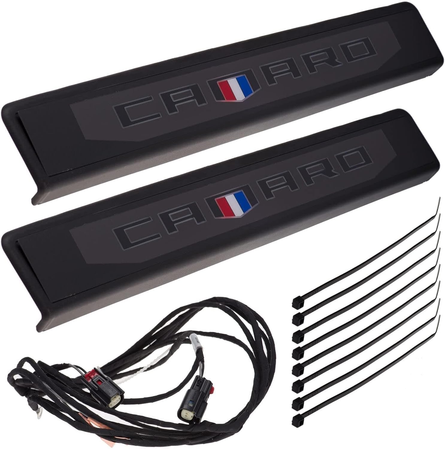 OEM NEW Illuminated Door Sill Skid Plates w/Camaro Logo 16-18 Chevrolet 84127636