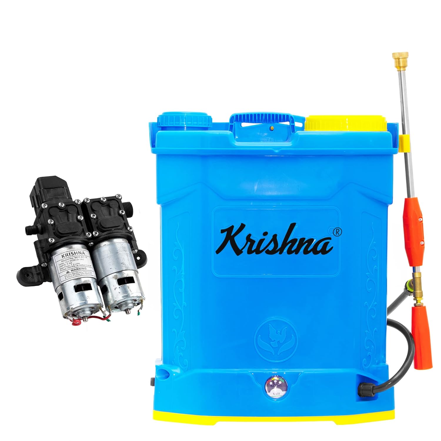 Krishna 20 Liter Double Motor Battery Operated Knapsack Sprayer (12V