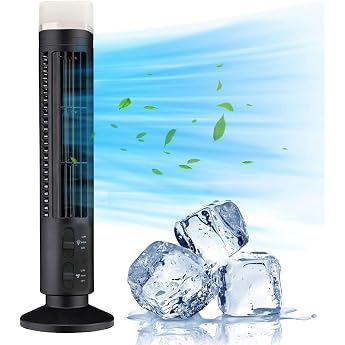 13 Inch Tower Fan without Blades 90  Oscillating Fans with 3 Speeds LED Light Portable USB Floor Fan for Bedroom Home 34 dB Quiet Cooling