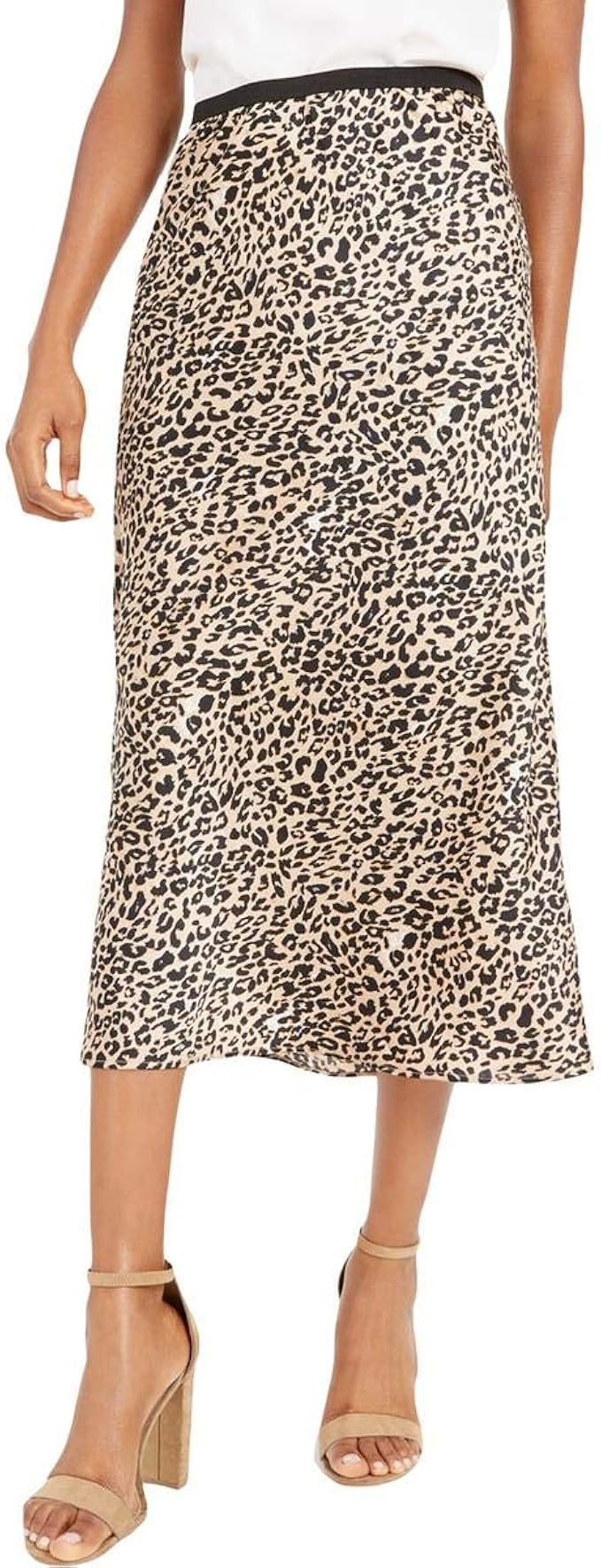 leopard midi slip skirt french connection