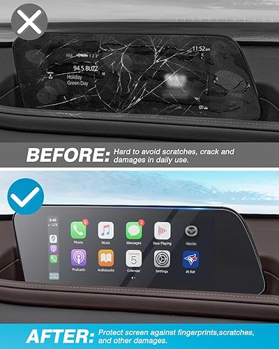 Miniatura 3 de Karltys Paquete de 2 protectores de pantalla para Mazda 32020-2024 CX-30 de 8.8 pulgadas, accesorios protectores de vidrio templado CX30, cubierta