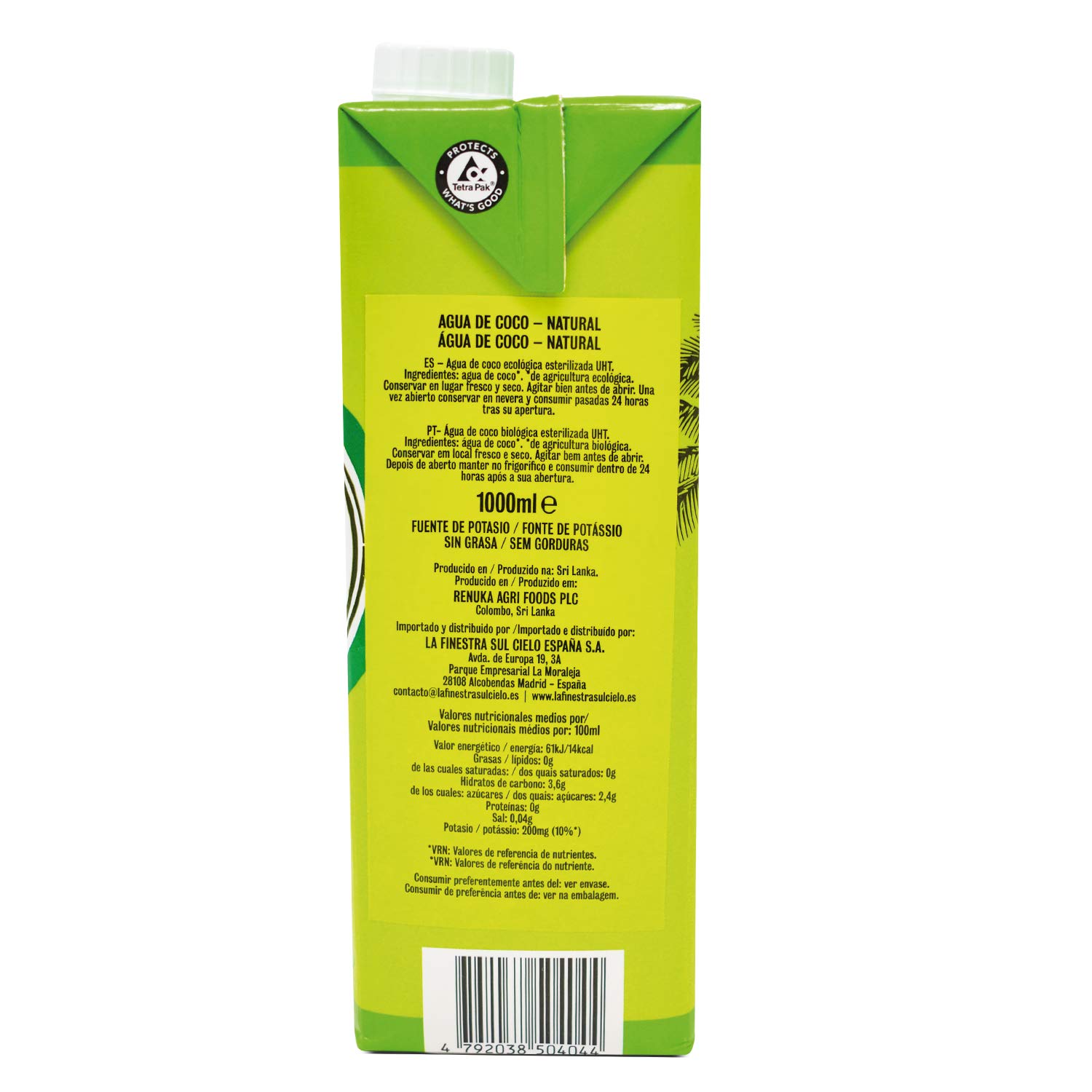 Cocomi Agua de Coco, 4 x 1L (Bio)