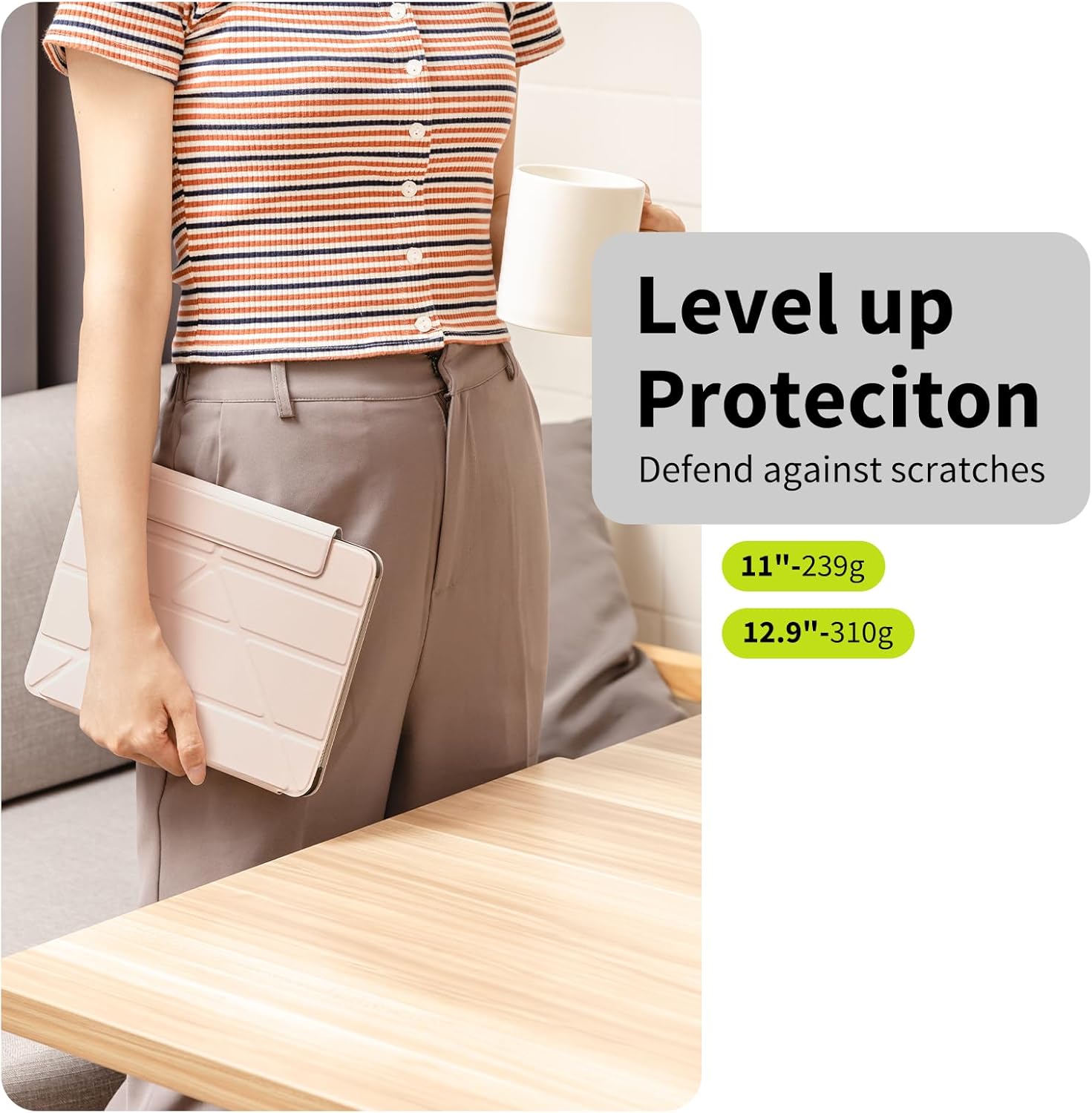 SWITCHEASY Origami iPad Case for 2024-2025 iPad Air 11 (M2/M3)/ iPad Pro 11" 2022-2018 & Air 10.9" 2022-2020 with Multi-Angle Stand - Exquisite Blue - Image 5