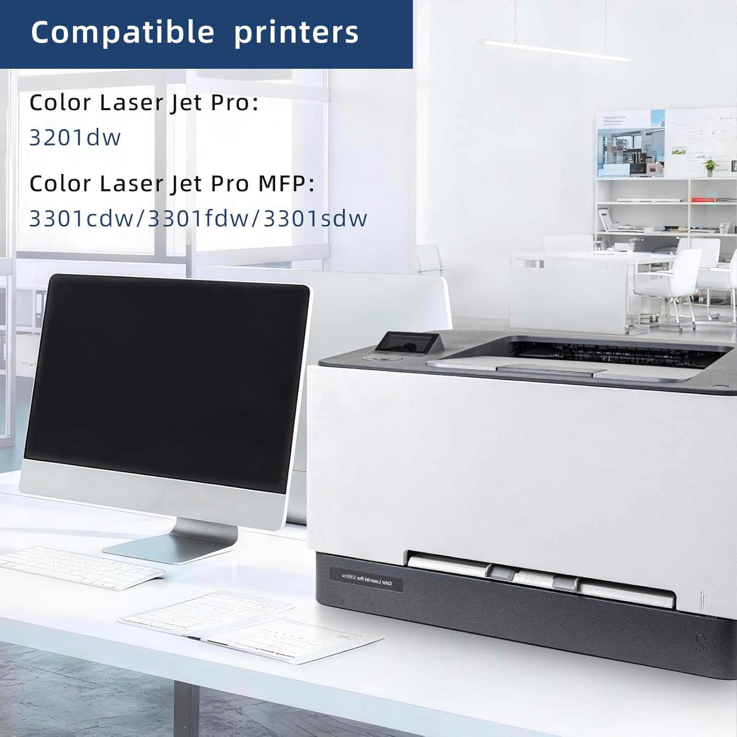 218X 218A Black Toner Cartridge 2 Pack 3301fdw 3301cdw 3201dw Replacement for HP Color LaserJet Pro MFP 3301fdw 3301cdw 3301sdw Work for HP Color LaserJet Jet Pro 3201dw Ink W2180A W2180X