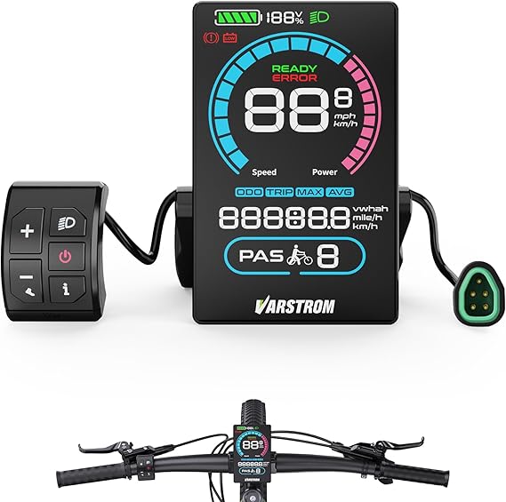 Varstrom Écran VD618 Pour Kit BAFANG – Compatible Avec Les Moteurs