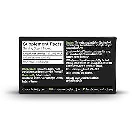 LactoJoy Lactase Pills 14,500 I 45 Pieces I Powerful Lactase Enzymes for Lactose Intolerance I Ultra Pure Lactase for Improved Digestion I No Silicon Dioxide, No Artificial Flavors, No Sucralose