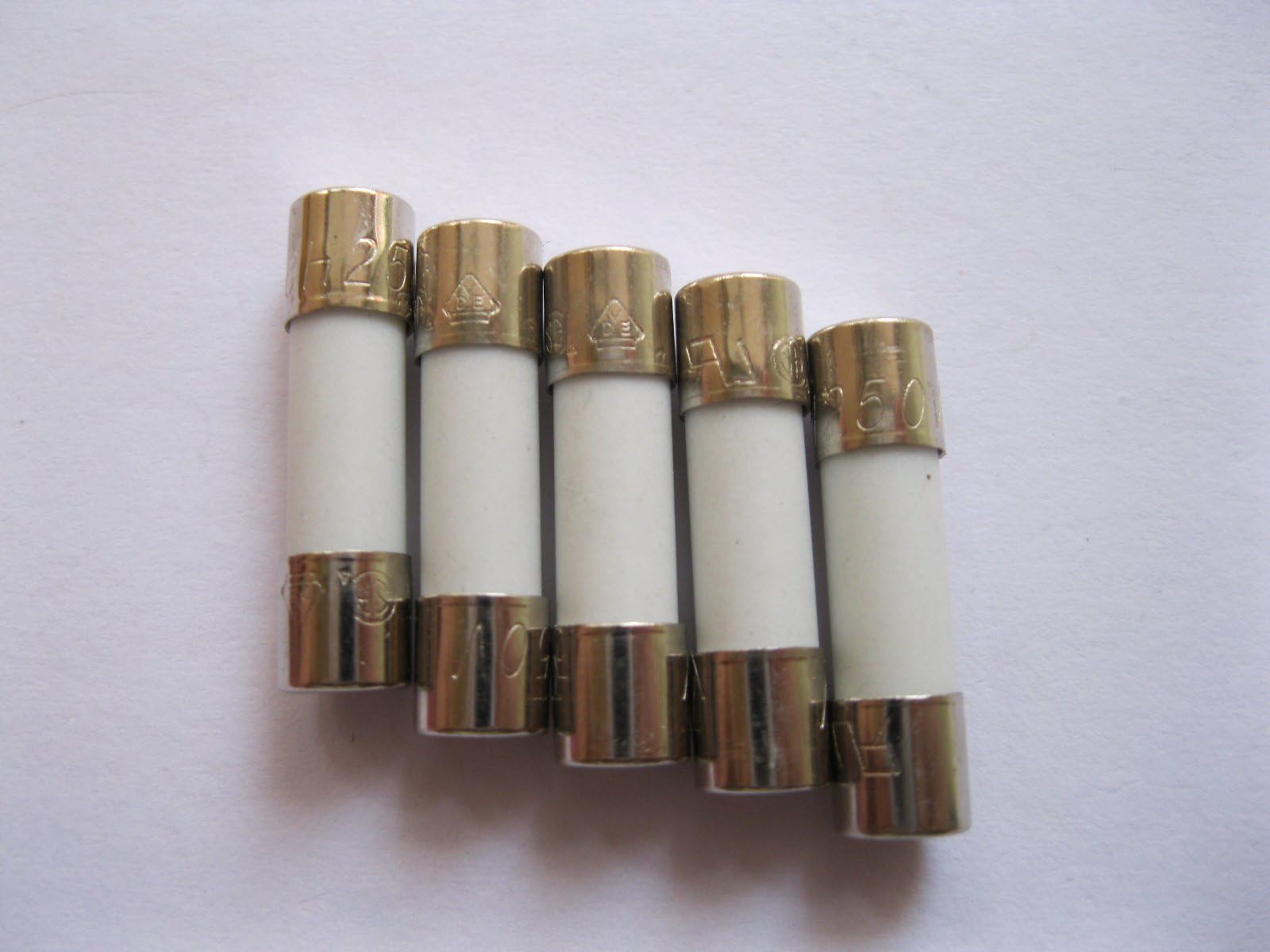 20 Pcs Slow Blow Ceramic Fuses 2.5A T2.5A 250V 5mm x 20mm Skywalking