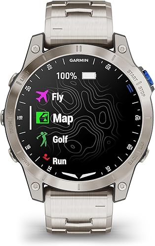 Miniatura 7 de Garmin D2™ Mach 1, reloj inteligente aviador con pantalla táctil con mapa móvil GPS, tiempo de aviación, características de salud y bienestar y más,