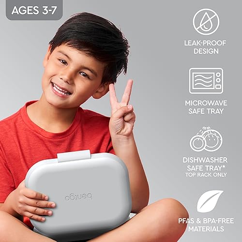 Miniatura 3 de Bentgo Kids Chill lonchera; solución para el almuerzo con 4 compartimentos y paquete de hielo extraíble para comidas y aperitivos para llevar, a