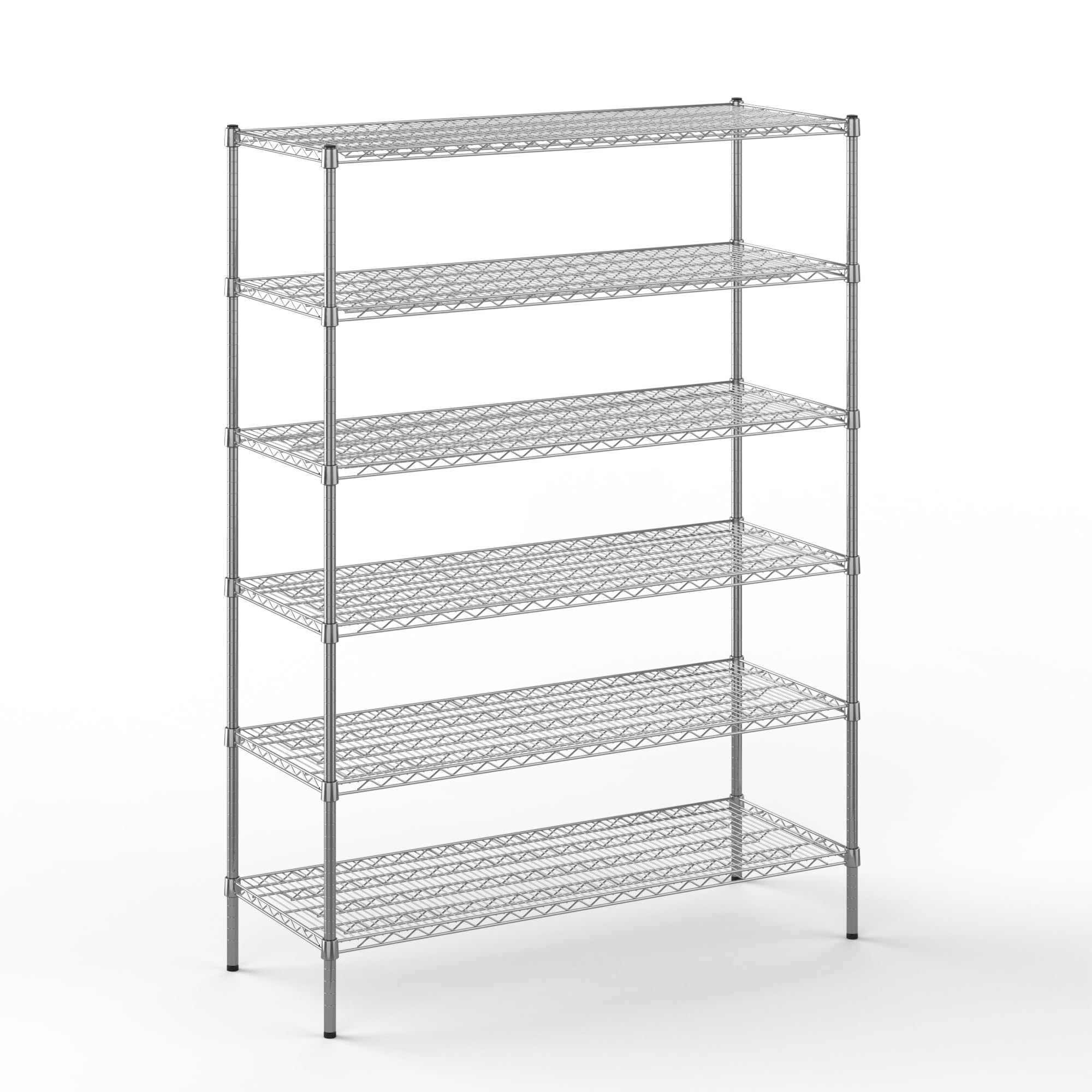 21" Deep x 54" Wide x 74" Height Wire Shelving Kit | 6-Tier | NSF Commercial Storage Rack Unit