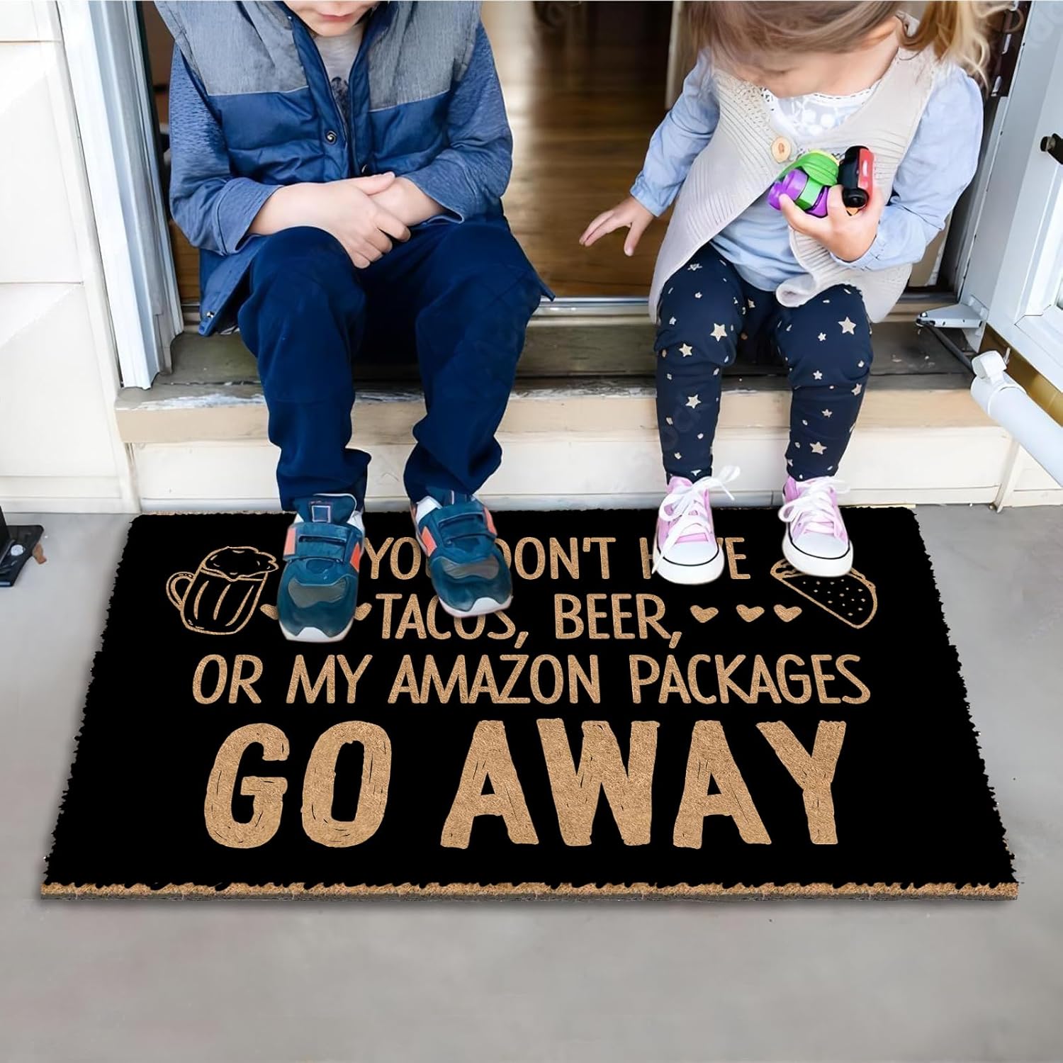 If You Don't Have Tacos, Beer, Or My Packages Go Away 30"x18" Welcome Guests with a Stylish Fall Door Mat Holiday Door Mats Outdoor Winter Door Mat Outdoor Front Door Rug Welcome Mat