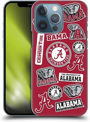 Head Case Designs Funda rígida con licencia oficial de la Universidad de Alabama UA Collage compatible con Apple iPhone 13 Pro