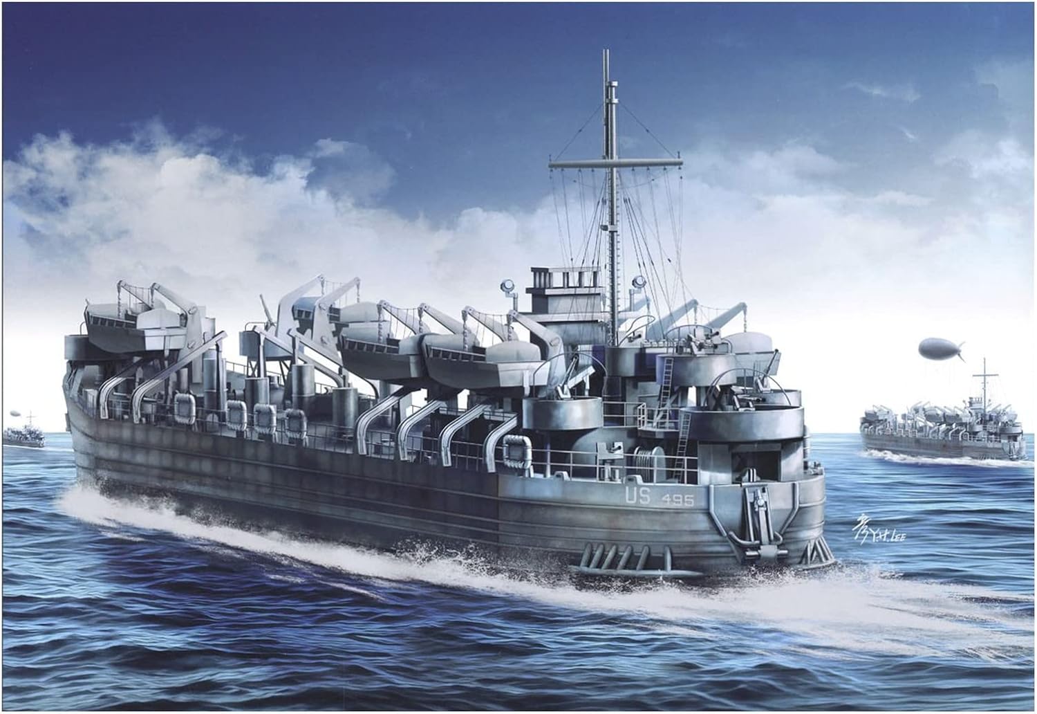 AFV Club SE73519 1/350 US Navy LST-491 Class Tank Landing Ship Plastic Model