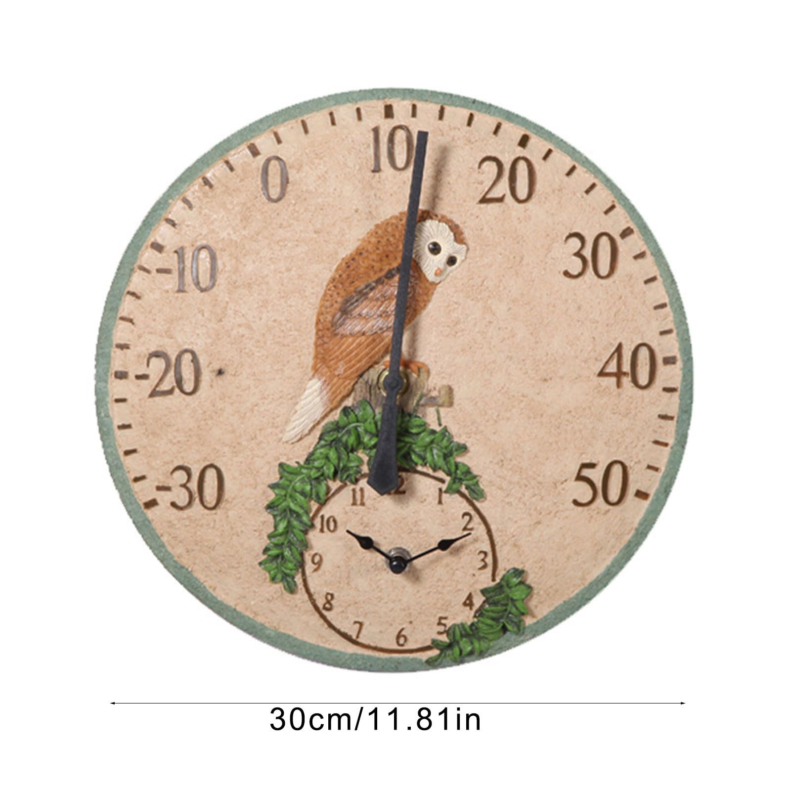 Termometri per Interni, termometri da Parete sospesi per Patio, Orologio da Parete per Cortile Esterno e Giardino con Interni Esterni