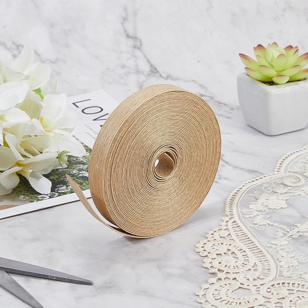 CRASPIRE 10.94 Yards Paper Rattan Weaving Cane 12-Ply Flat Paper Cords Twine 0.6 inch Wheat Woven Twine for Home Kitchen Decoration DIY Crafts Making Decor Basket Bed Chair Repair Supplies