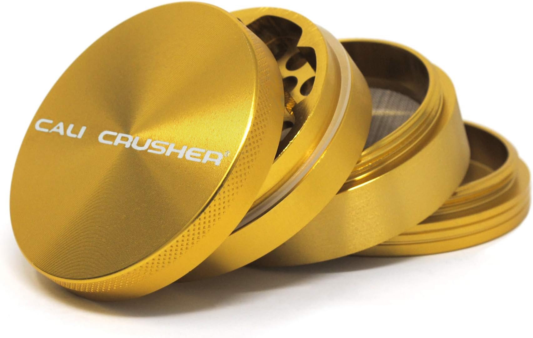 Large Cali Crusher Herb Grinder 4 Piece Gold