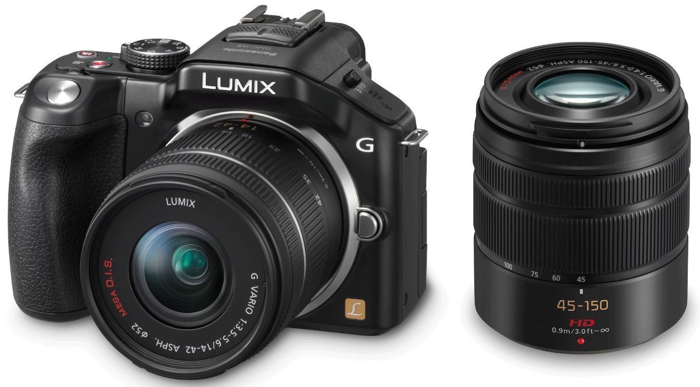 Buy Panasonic Lumix DMC-G5W Mirrorless with 14-42mm & 45-150mm 
