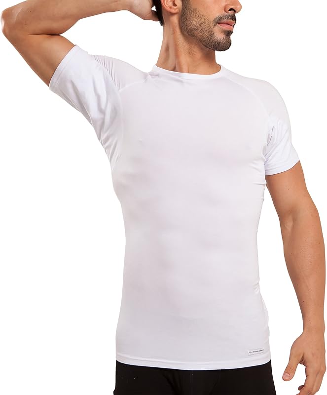 Ejis Sweat Defense Undershirt | Crew Neck| Underarm Sweat Proof Micro Modal