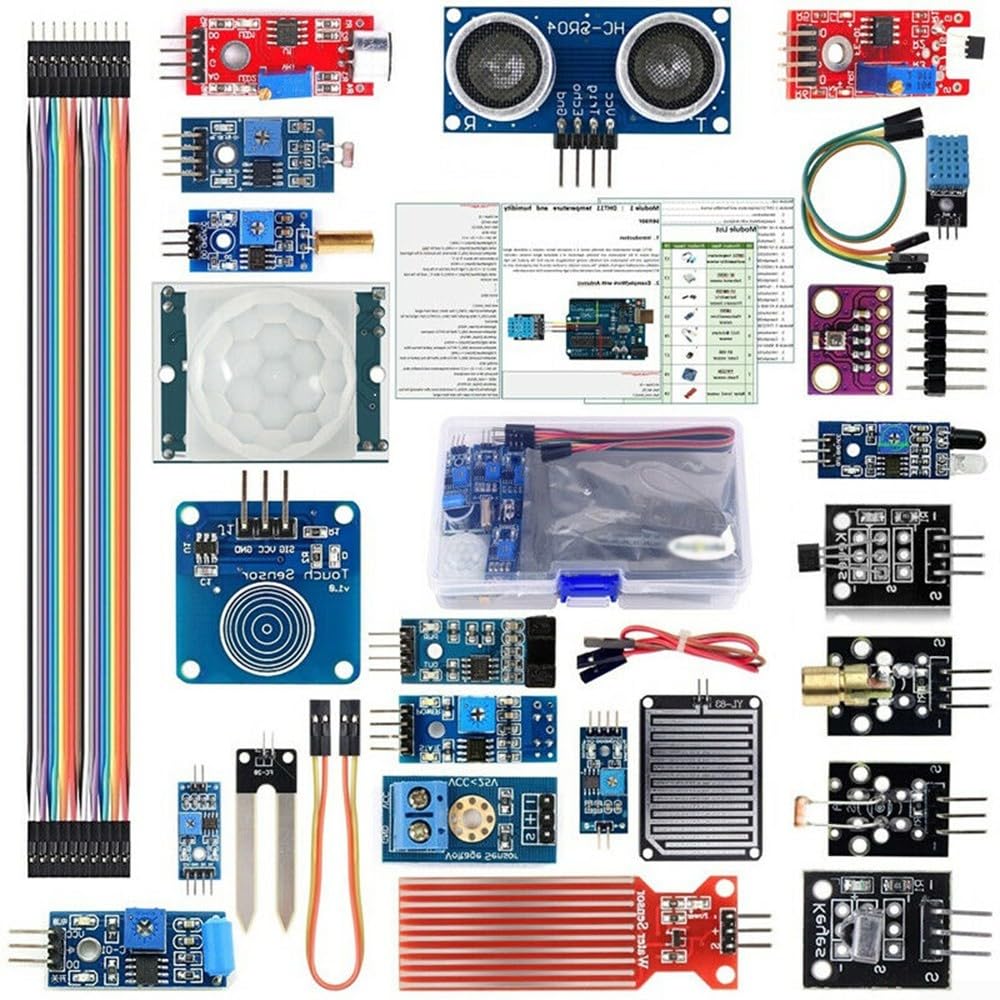 Kit modulo sensore 22 in 1 con tutorial per Arduino per Raspberry Pi dotato di sensori testati per principianti di elettronica
