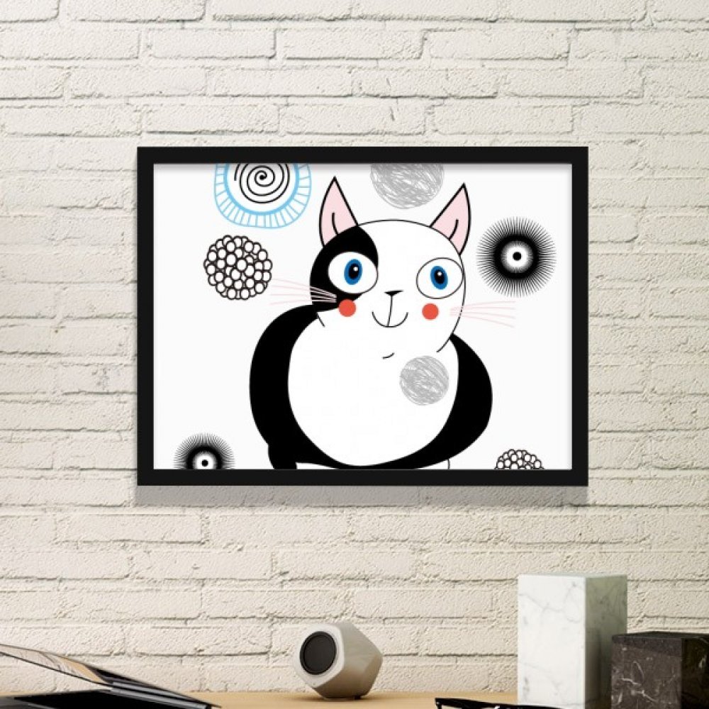 Illustration fat cat pour les amoureux des animaux et les intérieurs cocooning