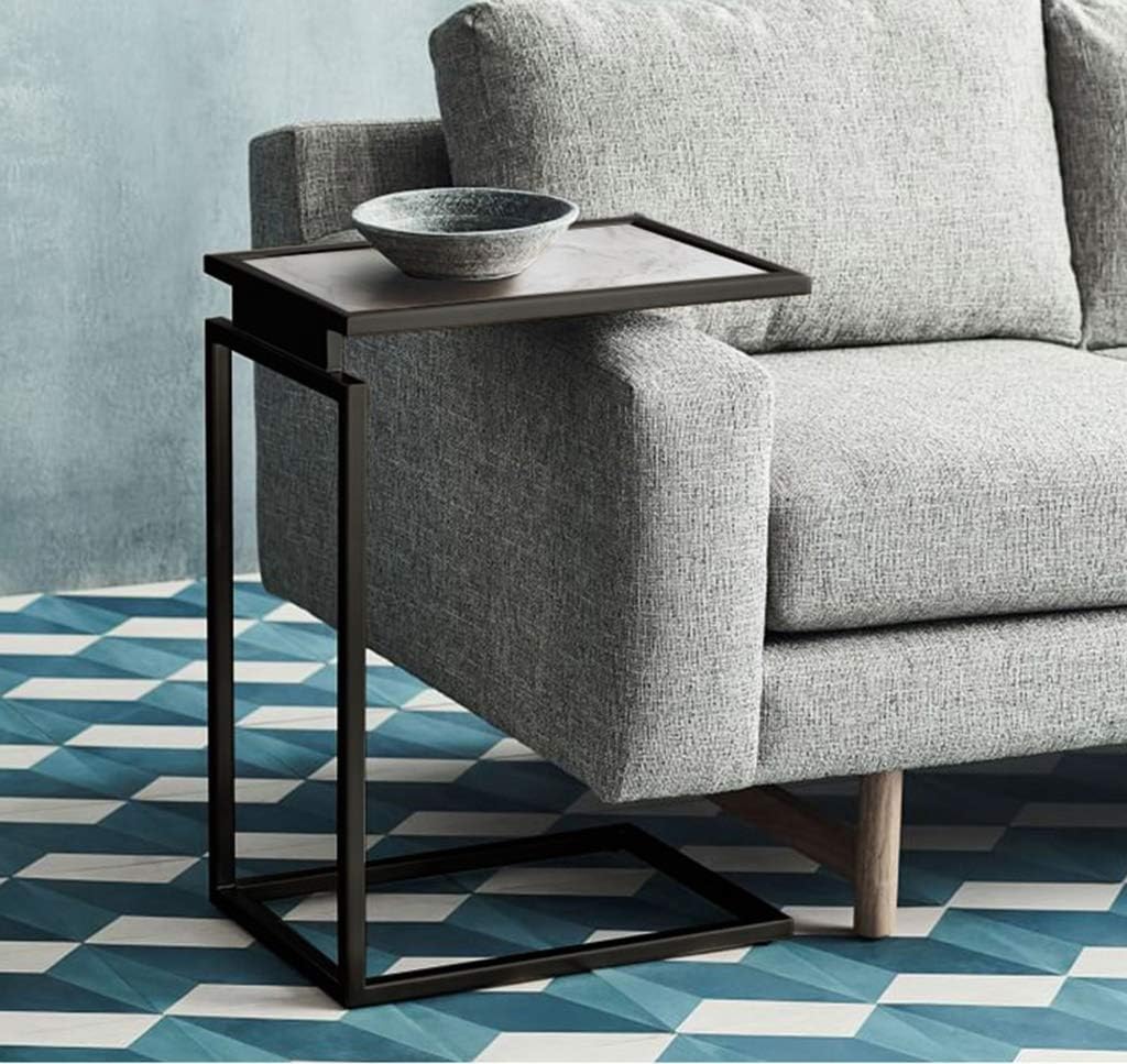 HJW Storage Table Marble Coffee Table Bracket Iron Side Table Office Sales Department Company Front Desk Reception Desk Easy to Clean,B,453066Cm: Home Improvement