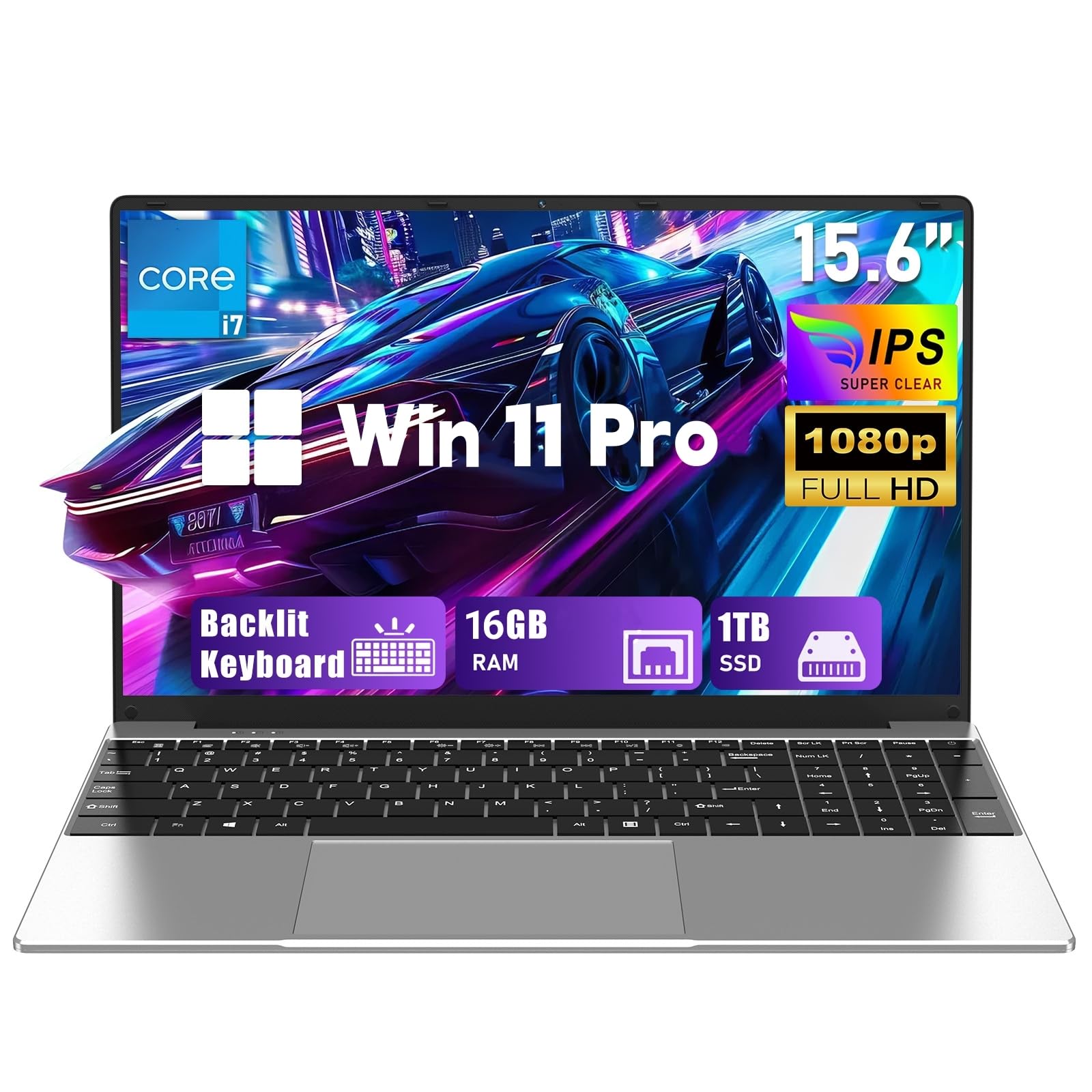 Potente Laptop 15,6" FUNYET: 16GB RAM, 1TB SSD, i7
