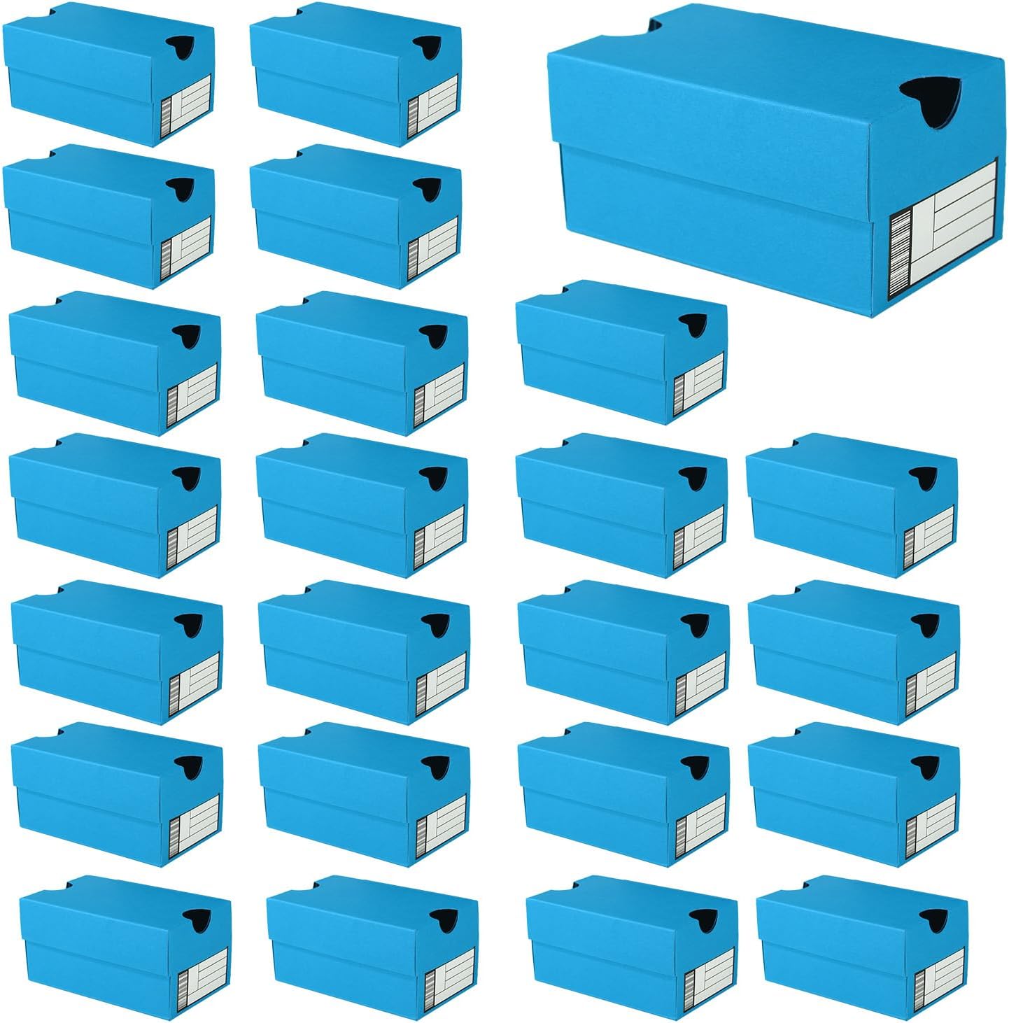24pcs Mini Shoe Gifts Boxes for Party Favors, 4x2.4x2in/10x6x5cm Blue Mini Party Favor Sneaker Ball Case with Editable Label Stickers for Holding Candies Cookies Snacks Treats